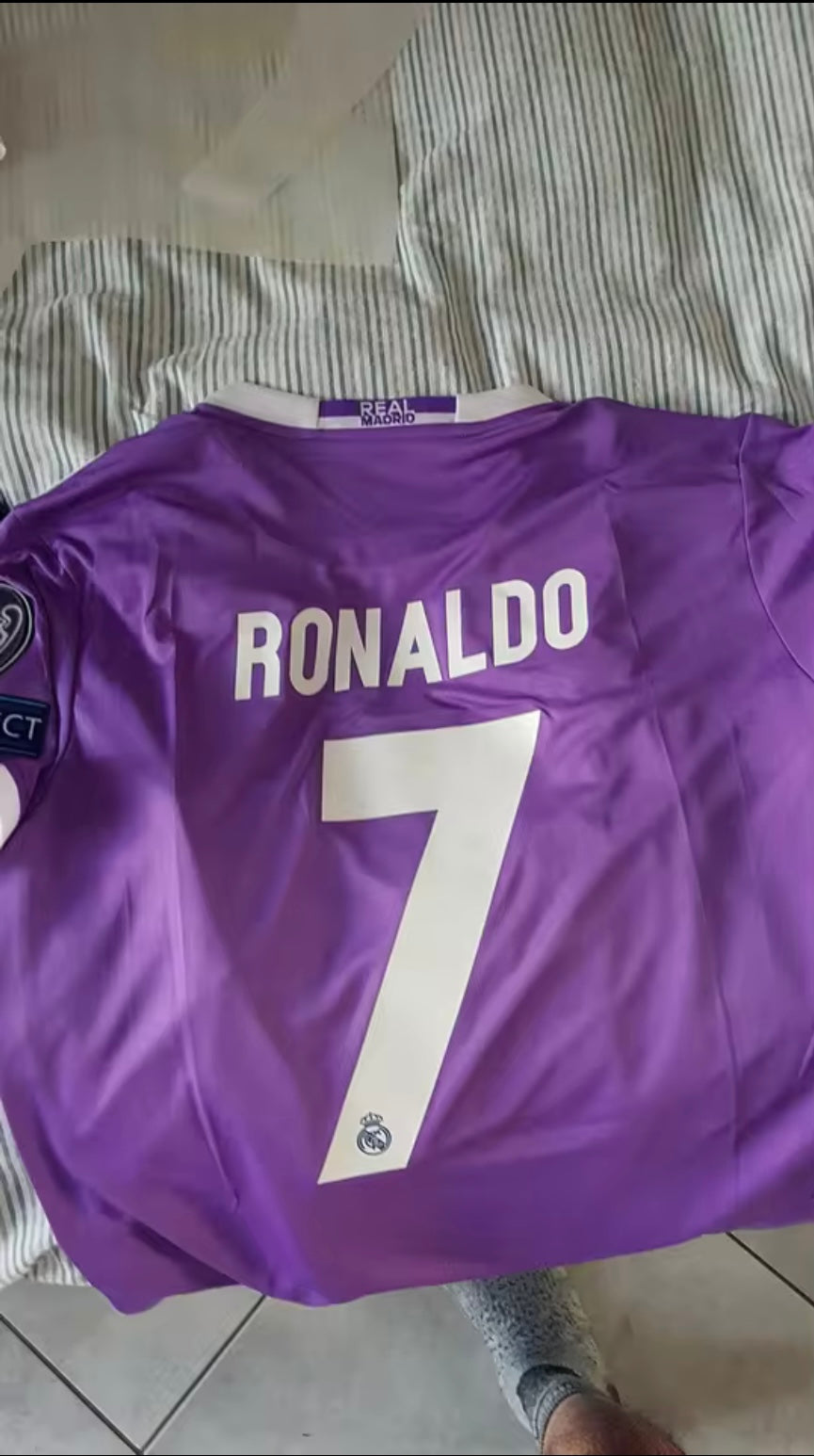 Original Real Madrid Ronaldo Trikot Lila 2017 | Neu & OVP | Größe S-2XL | Retro Vintage
