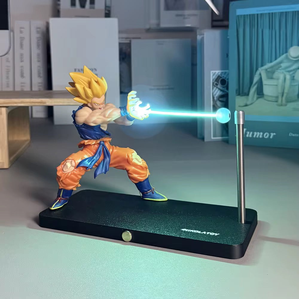 Son Goku 3D LED Nachtlampe | Wiederaufladbar | Perfekt für Kinder & Anime-Fans